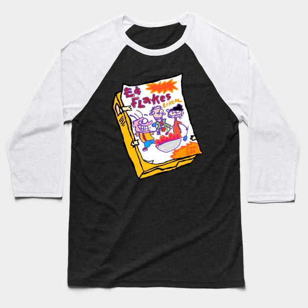 Ed Flakes Baseball T-Shirt by RoserinArt